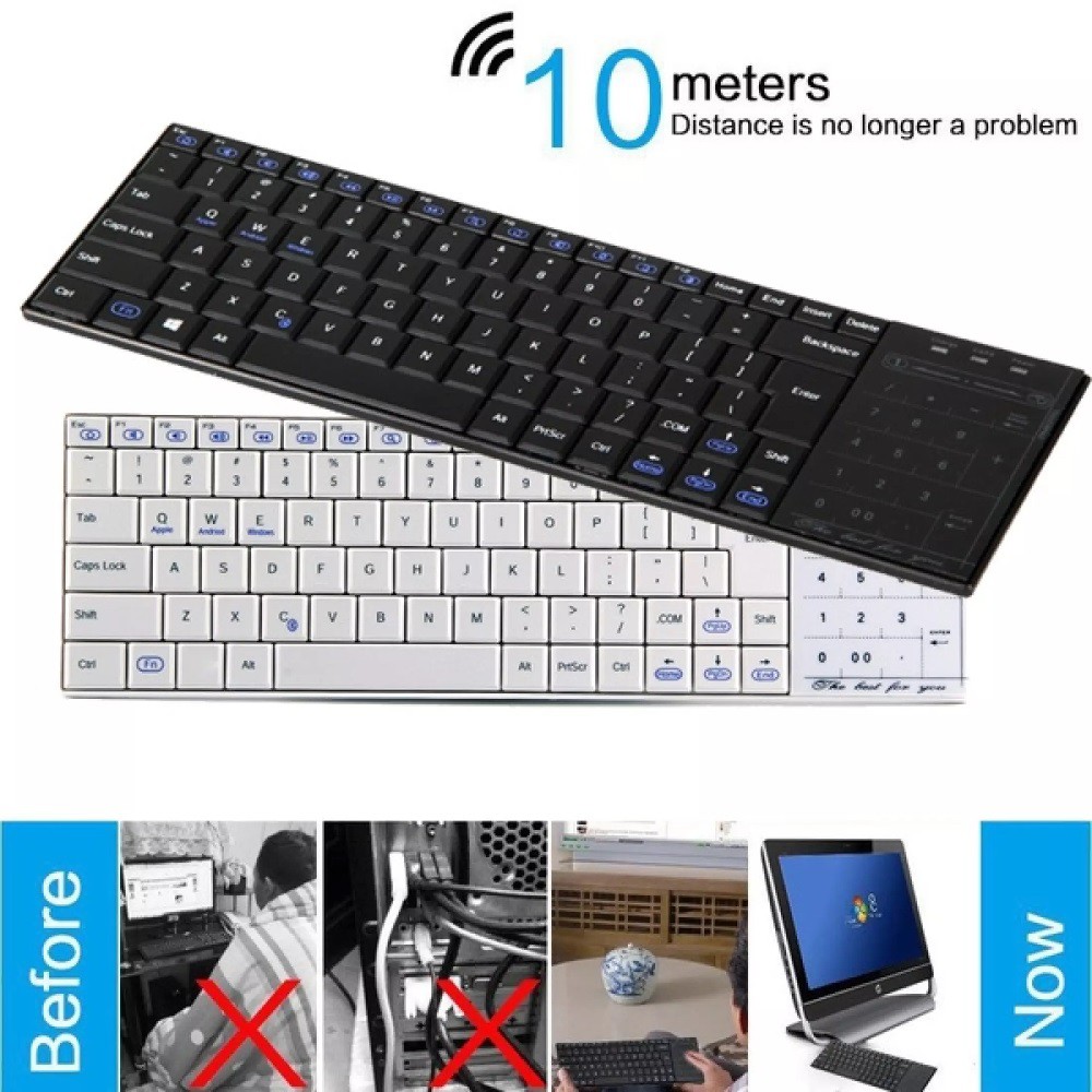 BT10 - Bluetooth 3.0 Keyboard with Numeric Touchpad