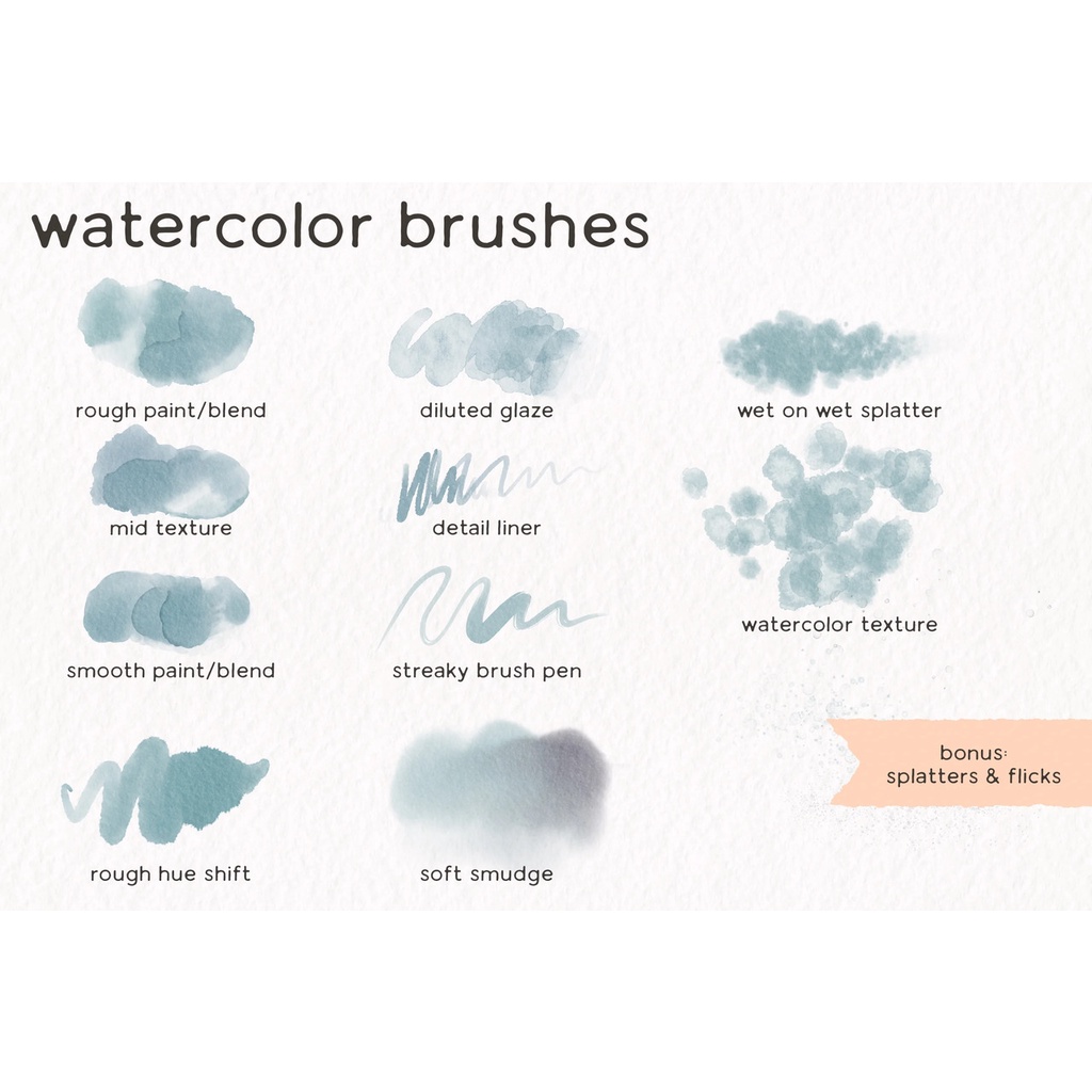 Procreate Brush - Ink &amp; Watercolor Brushes