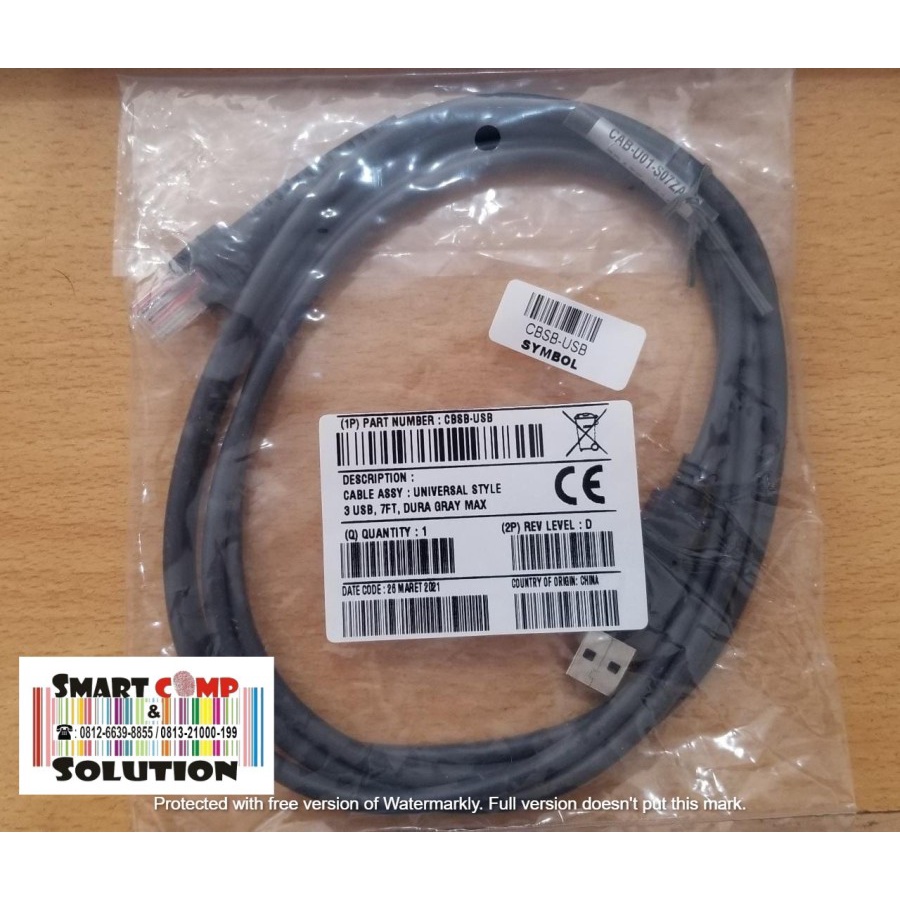 KABEL USB BARCODE SCANNER DS-1001 / DS1001 / DS 1001 JANZ ZEBRA