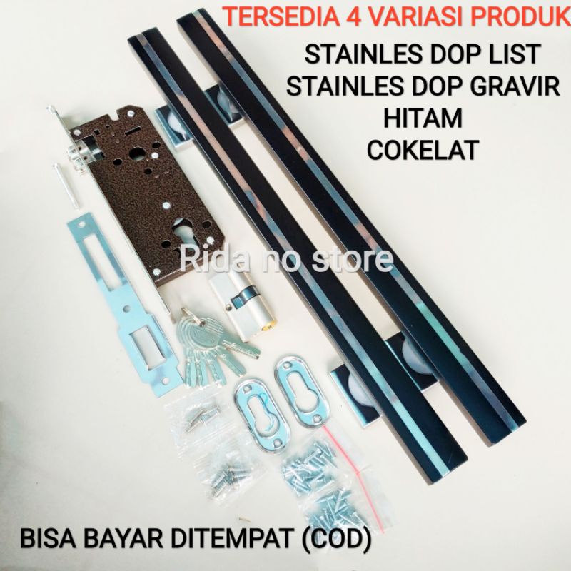 Handle pintu rumah 45 cm - 2 biji tarikan pintu rumah + kunci pintu