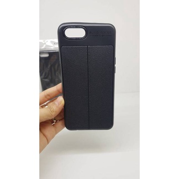 Auto Focus Oppo A3S 6.2 inchi Leather Soft Case Oppo A3S AUTOFOCUS Oppo A3S Motif Kulit Jeruk