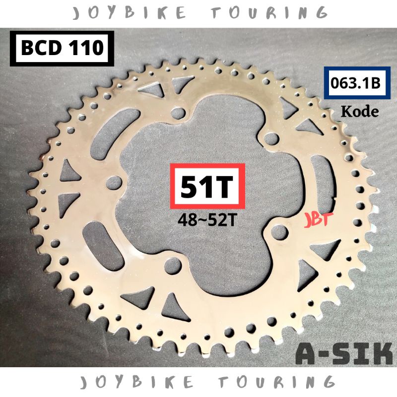 Chainring 51T Oval BCD 110