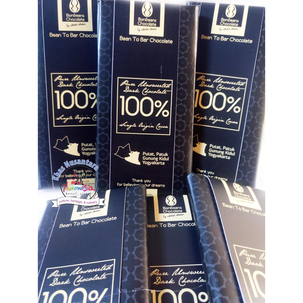 

85 gr Coklat Premium Dark 100⎕okelat from nDalem Chocolate