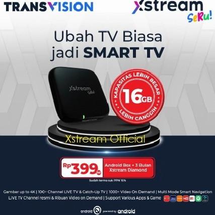 NEW XSTREAM SERU TRANSVISION - Android Box TV Digital Receiver
