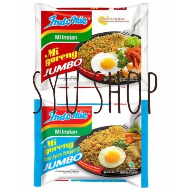 

Indomie goreng jumbo ayam panggang spesial