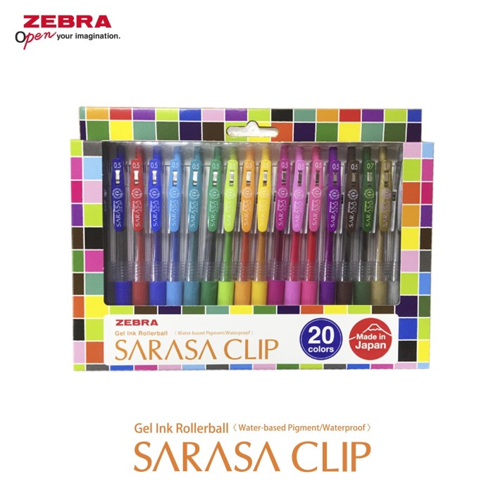 

Pulpen - Zebra Sarasa Clip Set 20