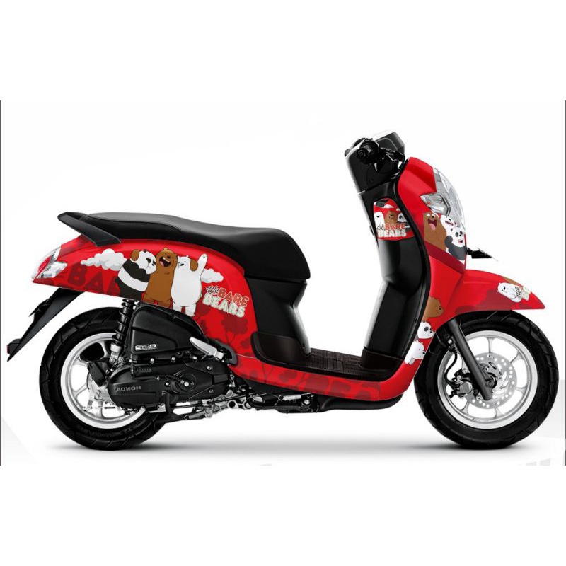 Sticker Scoopy 2017 - 2020 full body - Decal Honda new Scoopy Full Body