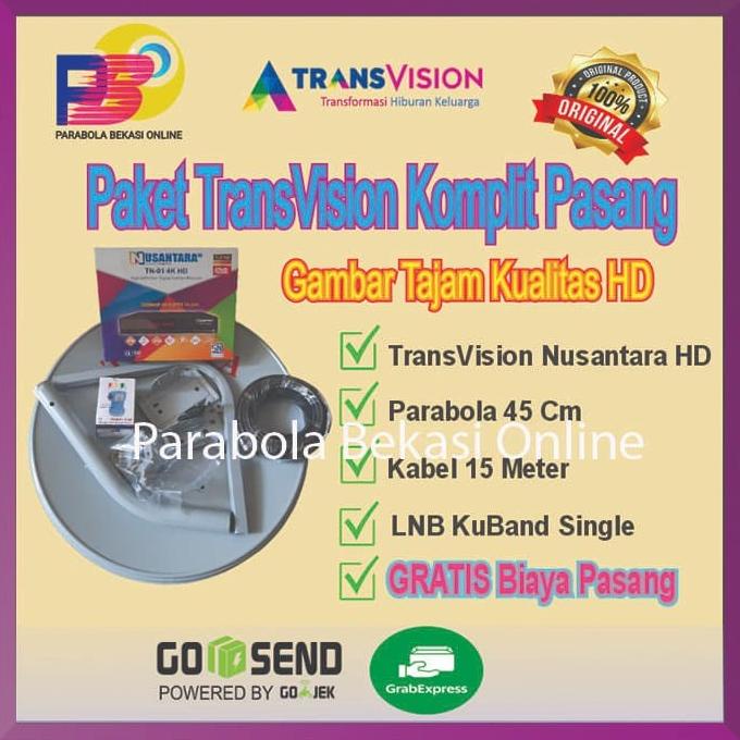 Paket Parabola Transvision Nusantara HD Plus Pasang