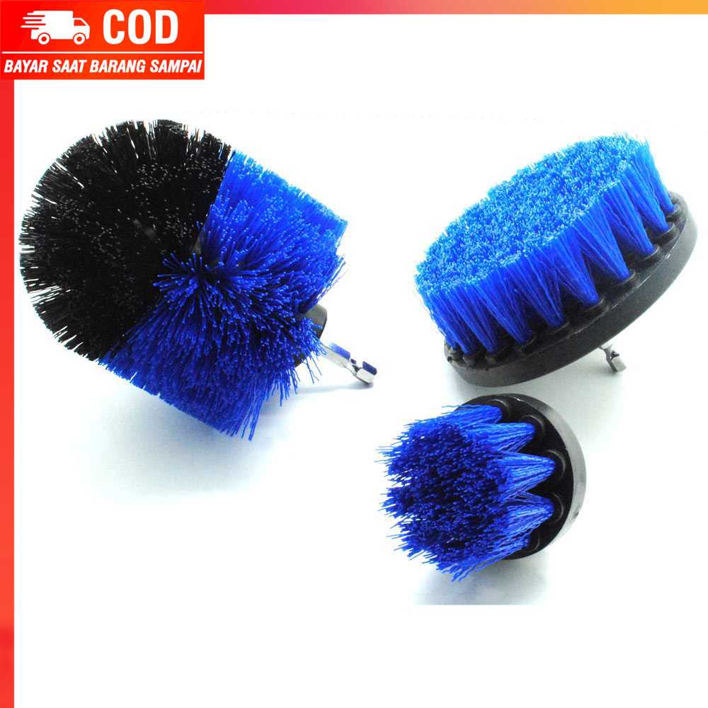 (100% BARANG ORI) Kepala Sikat  Pembersih Bor Elektrik Power Cleaning Head 3 PCS - DB003