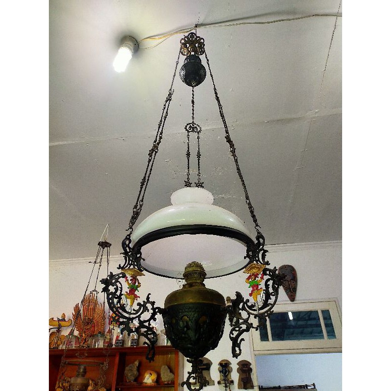 lampu gantung katrol kastrol tua kuno unik antik kap 35