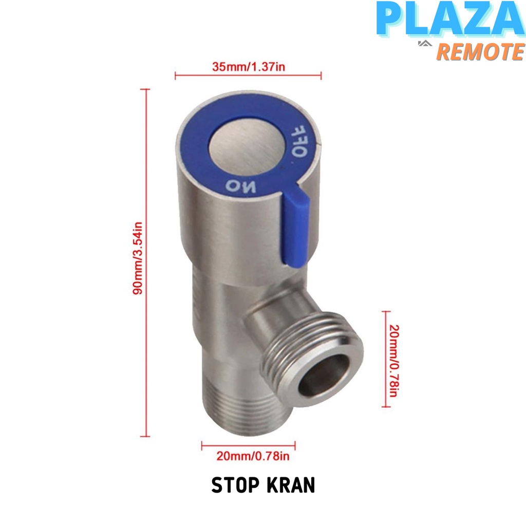 Stop Kran Closet Toilet Shower Wastafel Bidet STAINLESS ANTI KARAT 201