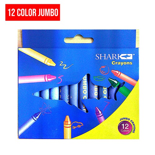 

Shark Wax Crayon 12 & 24 Warna, Crayon Murah, Krayon Murah