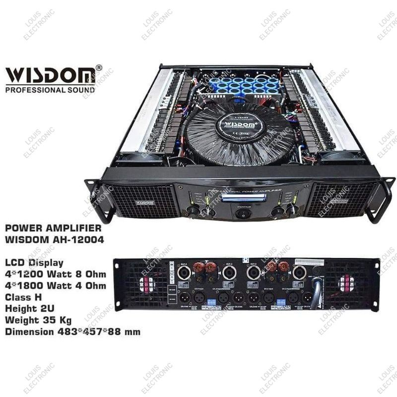 Power Amplifier WISDOM AH 12004 AH-12004 AH12004 4 Channel ORIGINAL