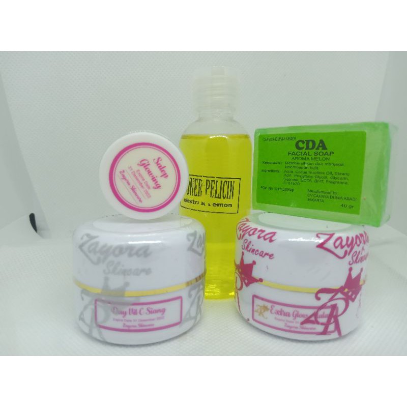 [Pemutih Wajah] Paket Extra Glow by Zayora- Untuk Kulit Wajah Yang Susah Putih
