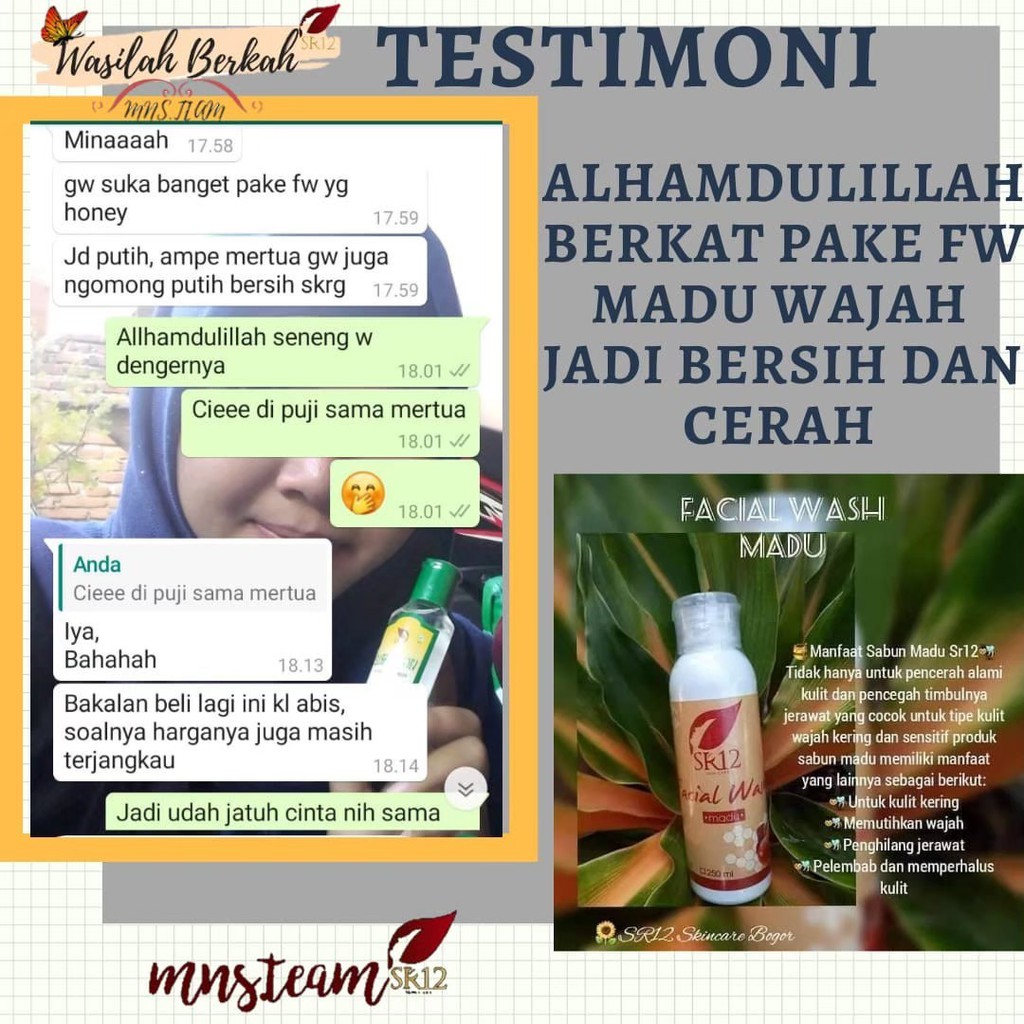 SR12 FACIAL WASH HONEY / SABUN MADU AMPUH UNTUK WAJAH KERING