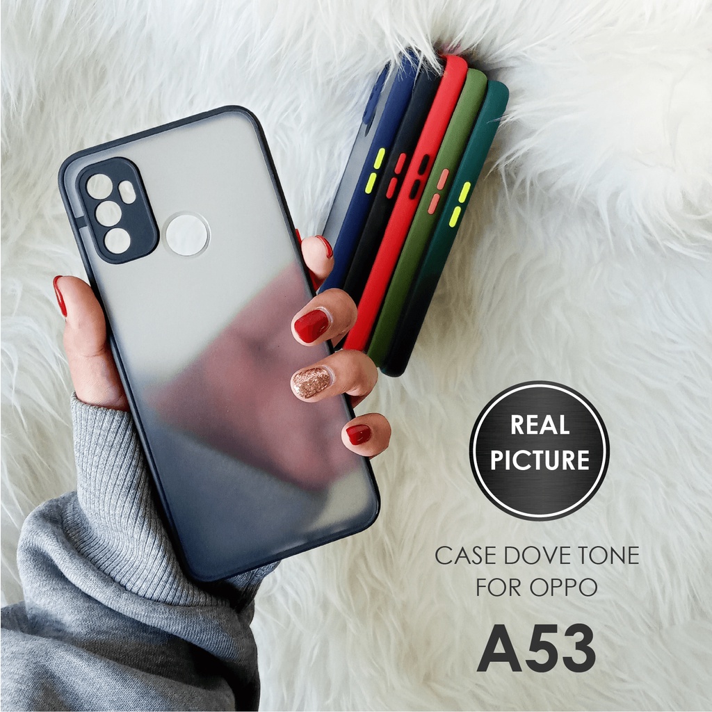 CASE HP OPPO A53 / A33 2020 SOFTCASE DOVE MATTE PLUS PELINDUNG CAMERA