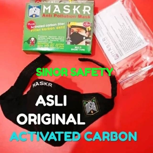 ORIGINAL Masker Karbon Aktif MASKR Short Pendek Safety Motor Biker