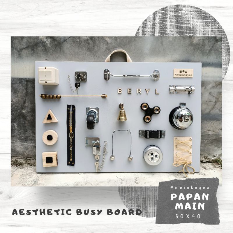 AESTHETIC BUSY BOARD - 40x60 Special Custom Edition-Mainan Edukasi Montessori