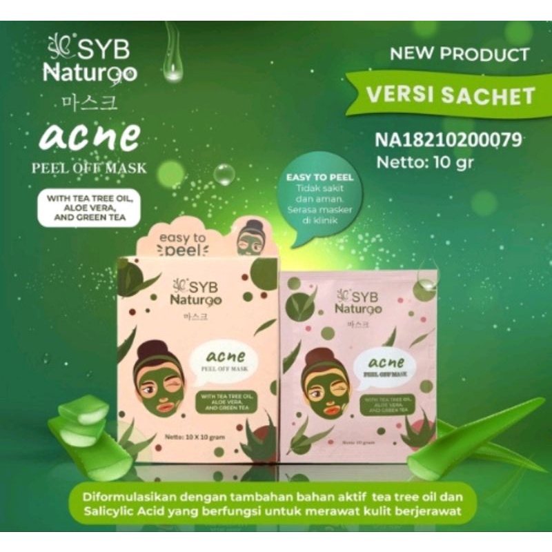 OliveShop ❤️ SYB Peel Off Mask 10gr NATURGO Masker Wajah Sachet