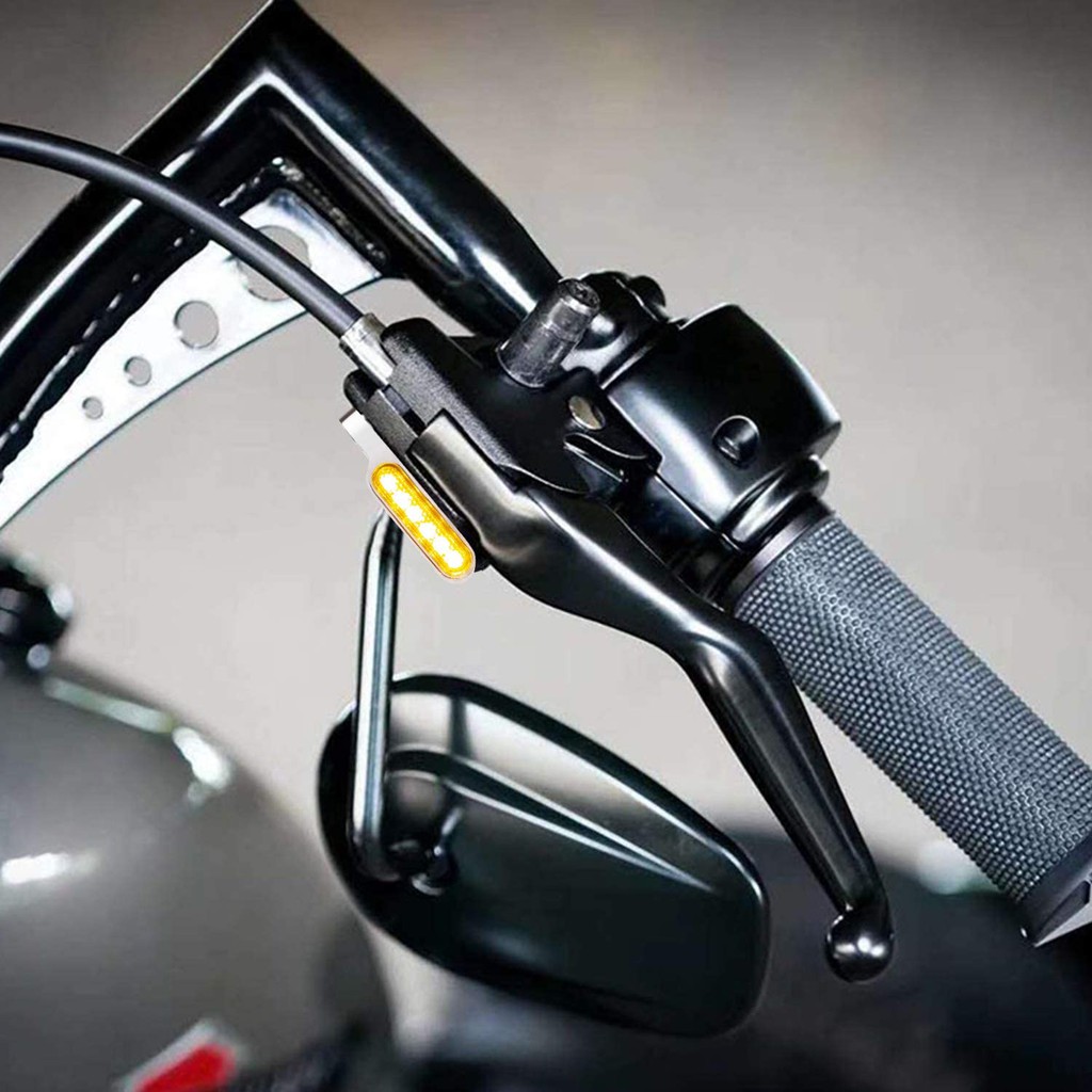 Led Turn Signals Mini Handlebar Brake Clutch Marker Lights For Harley Shopee Indonesia