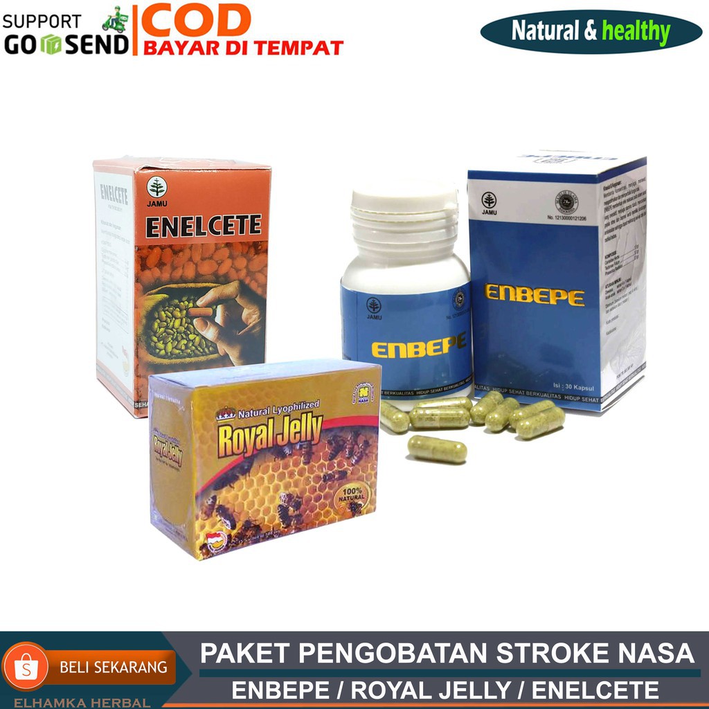 PAKET HERBAL STROKE NASA / OBAT STROKE / LECITHIN, ROYAL JELLY, ENBEPE