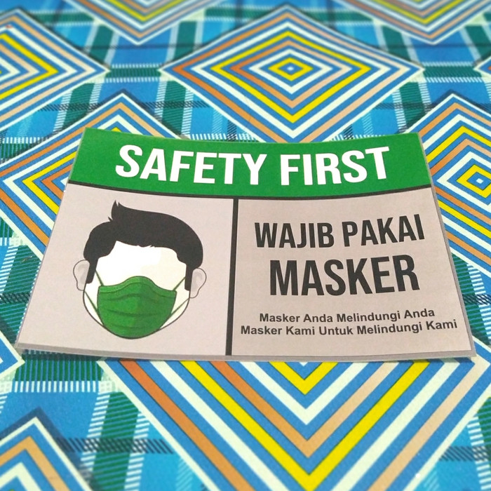 Stiker Masker - Stiker Poster Menggunakan Masker Elegan