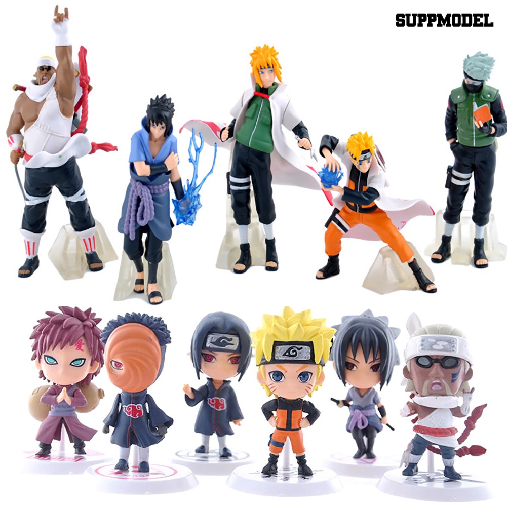 Ornamen Patung Naruto Sasuke Kakashi Sakura Funko Bahan PVC Untuk Mobil