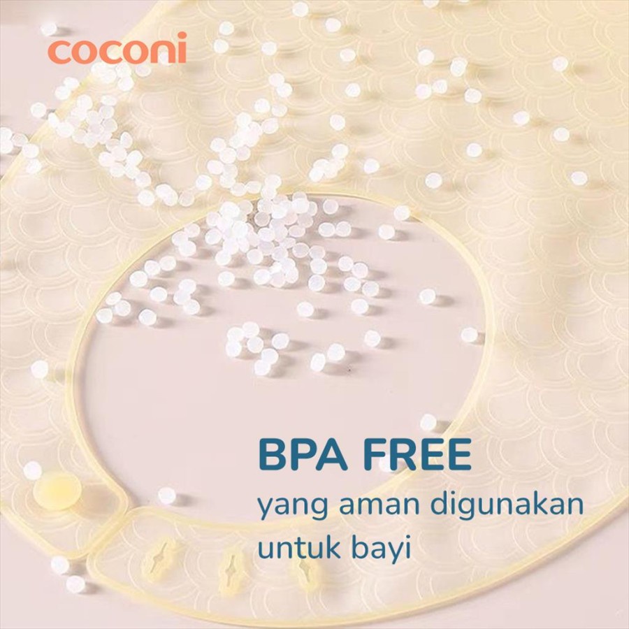 Coconi Ultra-Thin Silicone Bib / Celemek Silikon Bayi