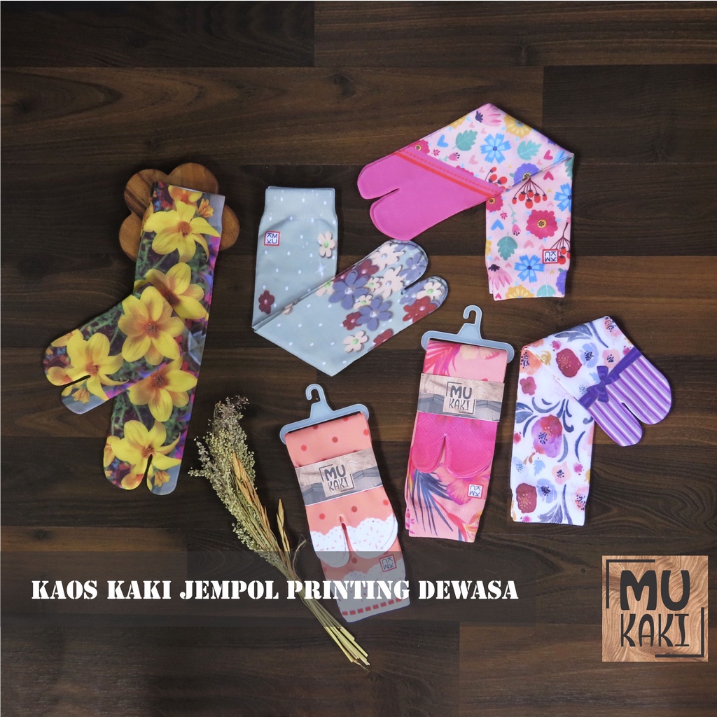 Kaos Kaki Jempol Motif Printing Dewasa Mukaki Murah G