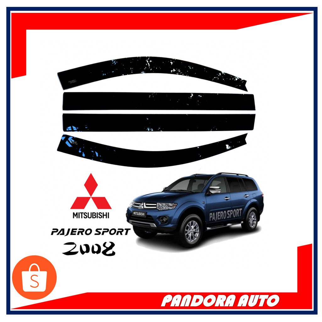 TALANG AIR MOBIL MITSUBISHI PAJERO SPORT 2008 MODEL SLIM AKRILIK HITAM