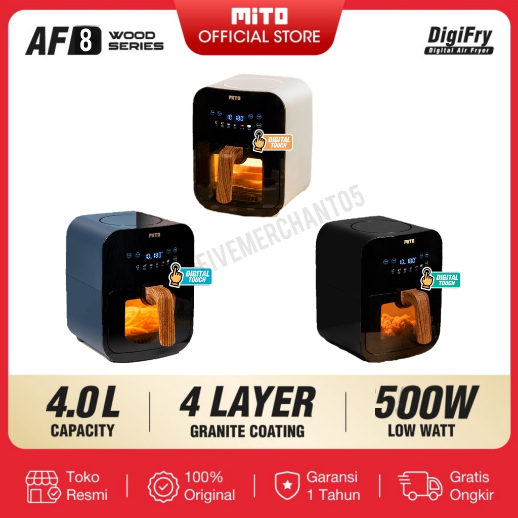 Jual Air Fryer Mito Af 8 Transparan Low Watt Airfryer Mitochiba Af8