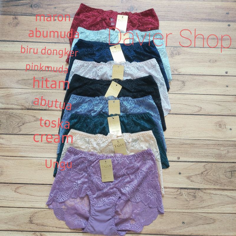 Tally 366 Celana Dalam CD Wanita Besar Renda Brukat Fit To XXL