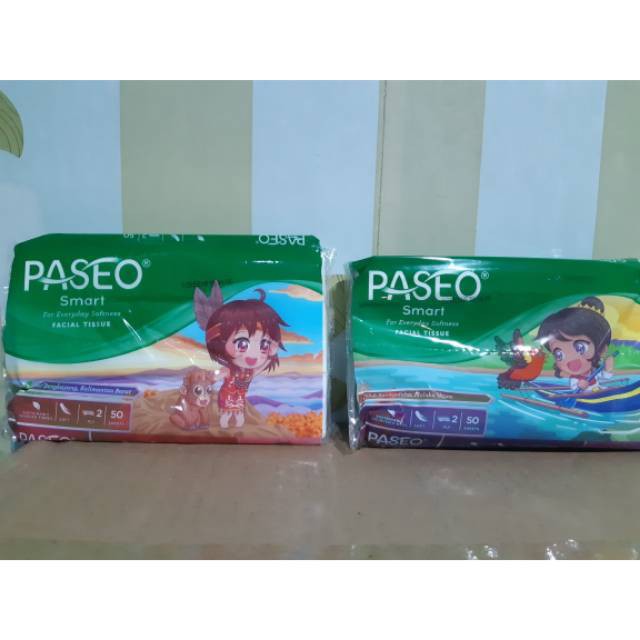 Tissue Paseo Smart Facial Travel Pack 50 Sheets