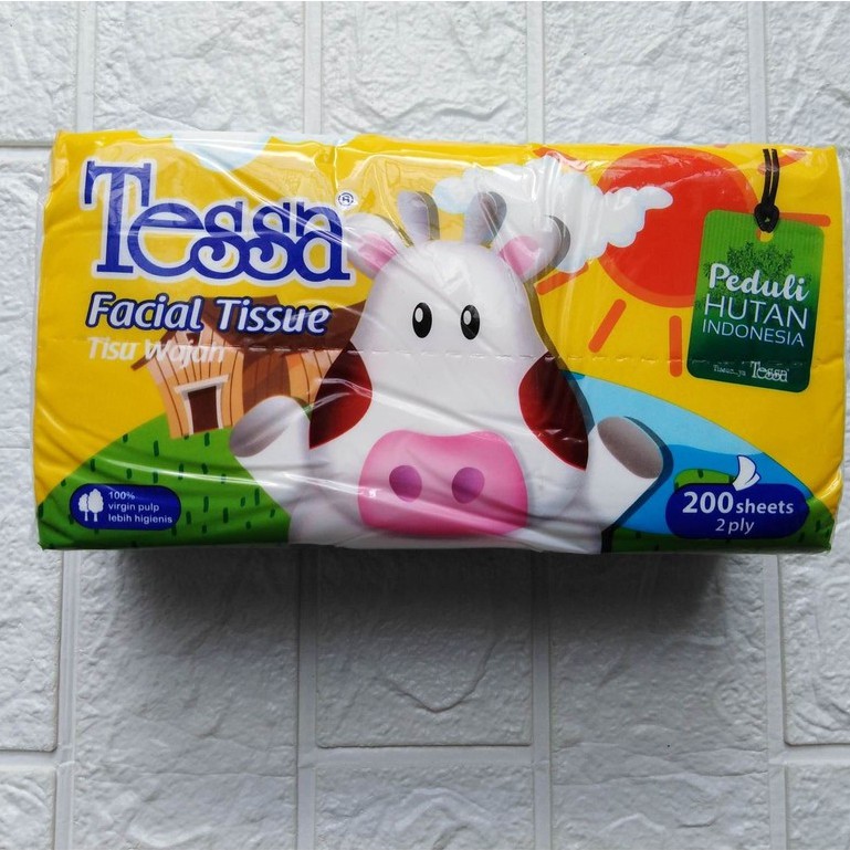 Tisu Kering Tissue Tessa, Paseo Facial 200, 250 Sheets 2 ply