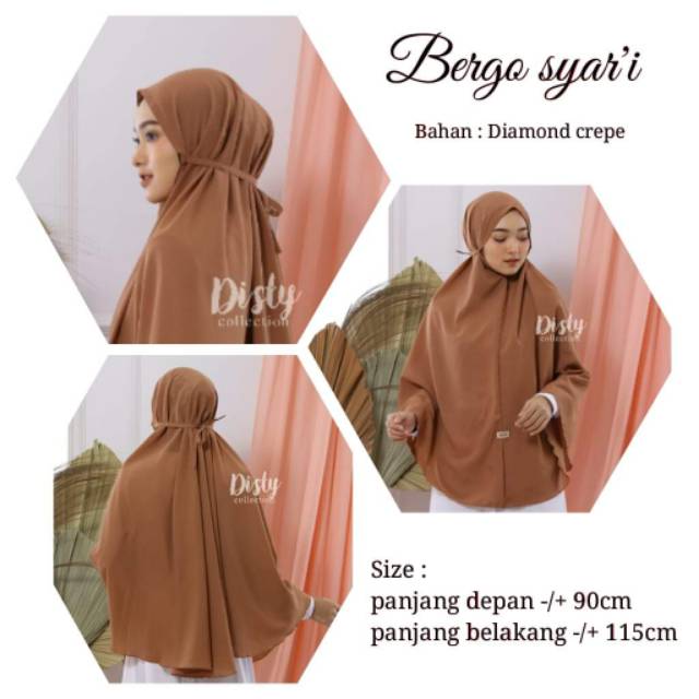 Bergo Ameera Syar'i Bergo Syar'i Hijab modern Hijab style Jilbab Instan Jilbab murah Jilbab Jokam-5