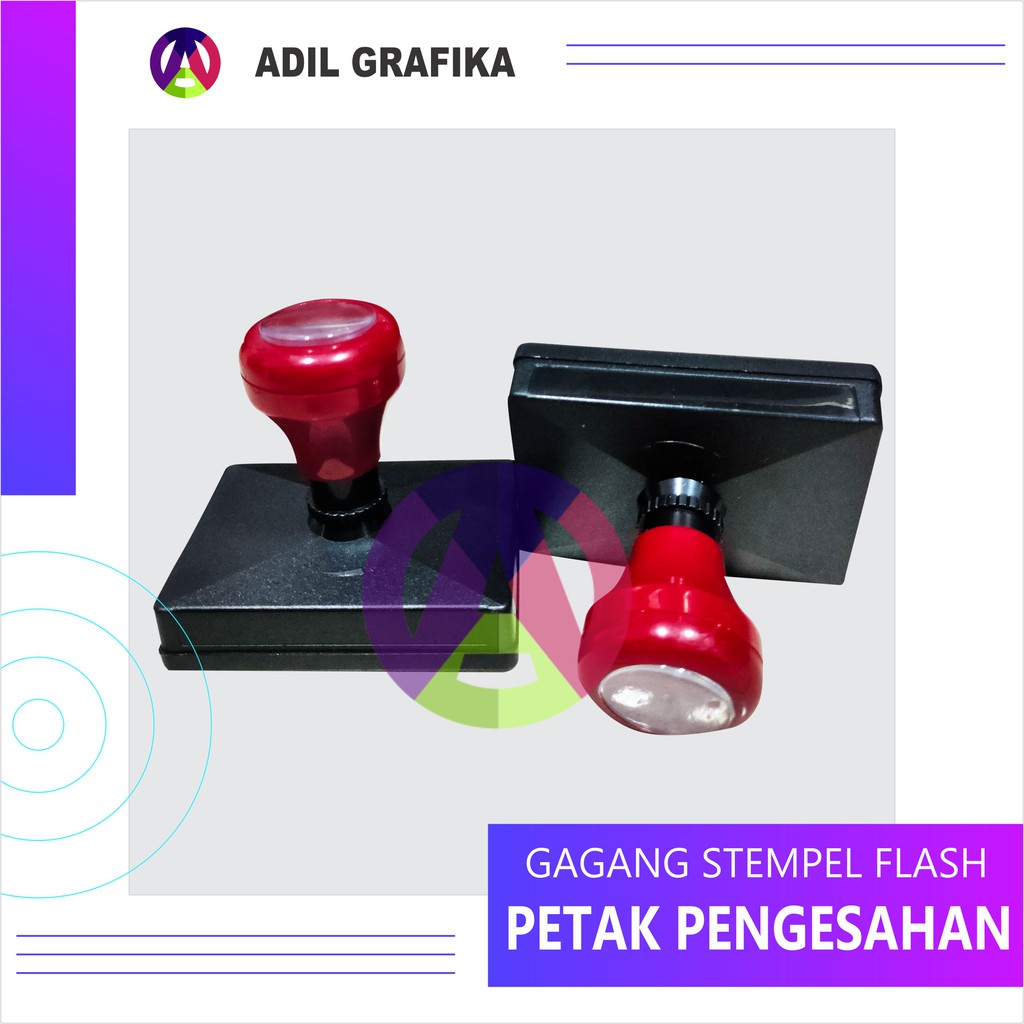 Gagang Stempel Otomatis / Flash - Petak Pengesahan/Legalisir