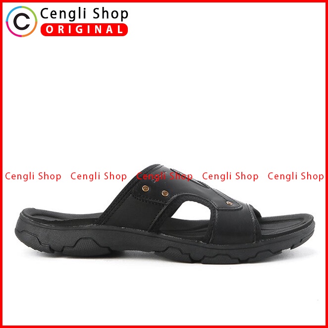 SANDAL SLIDE PRIA CARDINAL ORIGINAL CASUAL TERBARU HITAM CA08