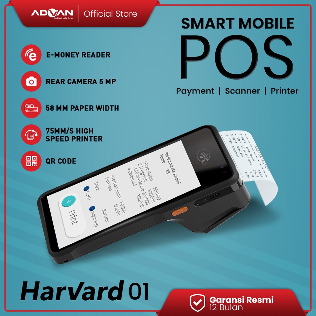 ADVAN - Harvard 01 Smart Mobile Pos Garansi Resmi