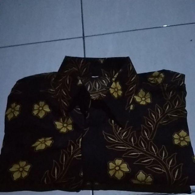 Kemeja Batik Pria Cowok Laki Big Size Jumbo  Fit Xxl Ld 120 Cm Lengan Panjang Hem Kondangan Kerja