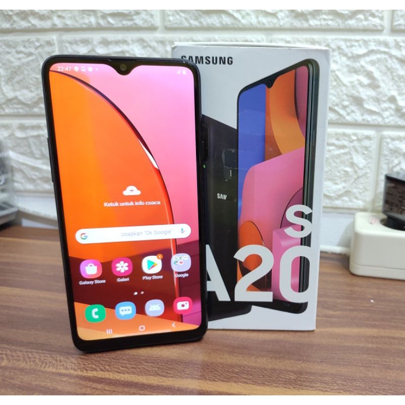 Samsung A20S Sein Ram 4GB Rom 64GB second fullset
