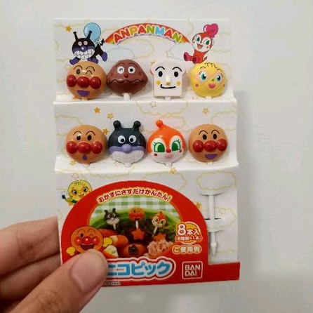 anpanman food picks bandai, tusuk bento anpanman