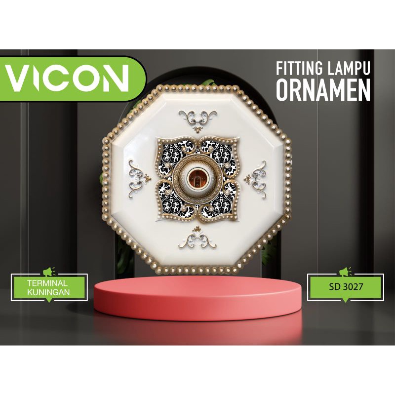 Fitting lampu hias plafon / Fiting lampu ornamen Vicon / fitting lampu motif/ ornamen vicon/ fiting 