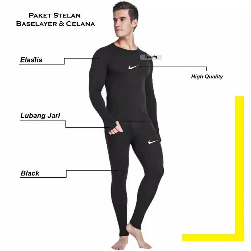 PAKET BASELAYER OLAHRAGA PRIA/WANITA MURAH BAJU DAN CELANA LEGING [BASELAYER PREMIUM] FITNES FUTSAL