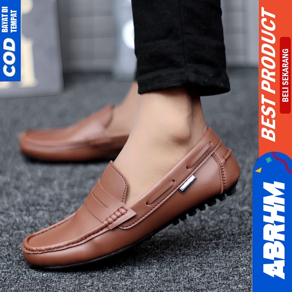 Sepatu Pantofel Formal Kerja Kantor Hitam Pria Original Abrhm Verona