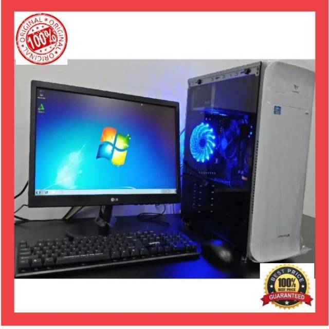 Terbaru satu set pc Gaming Amd monitor 19inc siap pakai