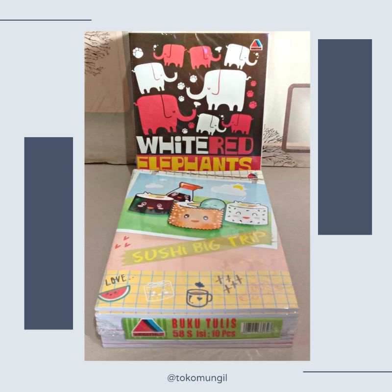 

TM | BUKU TULIS 1 PACK ISI 10pcs | Buku Tulis 58 lembar | BUKU TULIS VISION | 100% ORIGINAL [ BISA COD ]