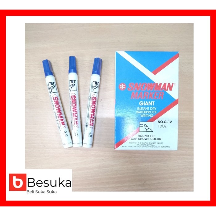

Jual Spidol Snowman Permanent G-12 (Blue) Terlaris