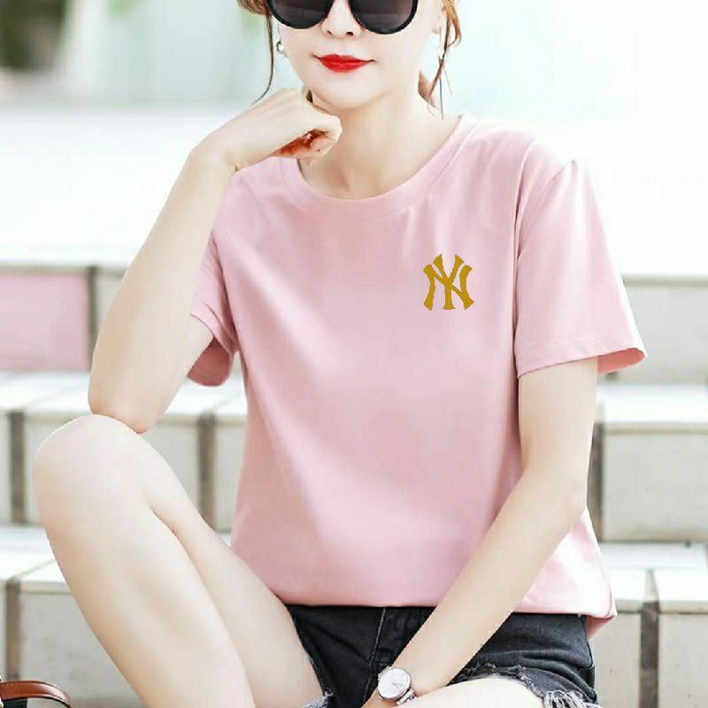 Kaos Wanita NY GOLD Kaos Oblong Wanita Atasan Tshirt Wanita Lengan Pendek