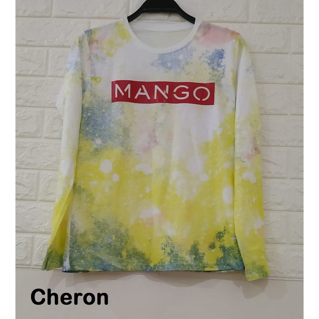 CHERON 19347 - Kaos Cewek Tie Dye Tshirt Distro Baju Atasan Lengan Panjang Wanita ABG Remaja Dewasa