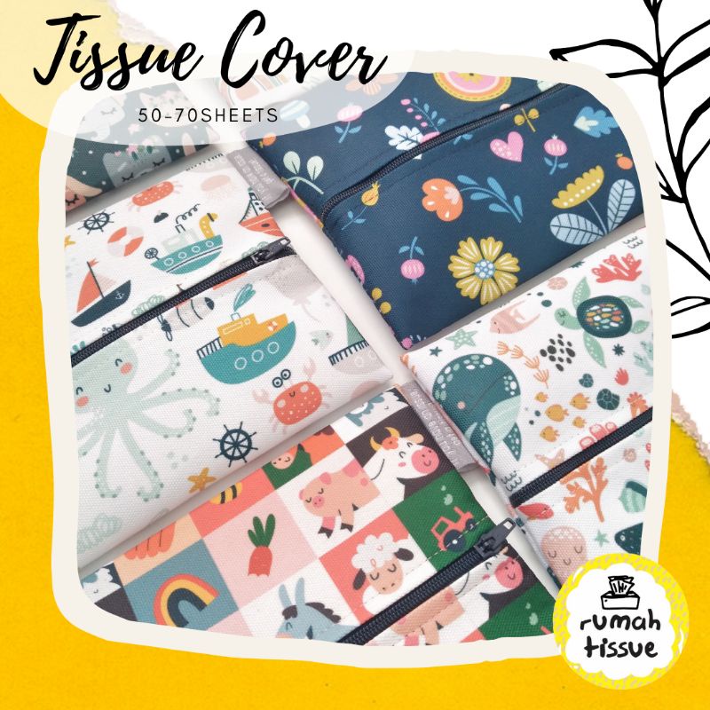 Tempat Tisu Travel 50-70 sheets/ Tempat Tisu Kering/ TISSUE COVER TRAVEL SIZE